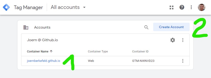 Create or select Account