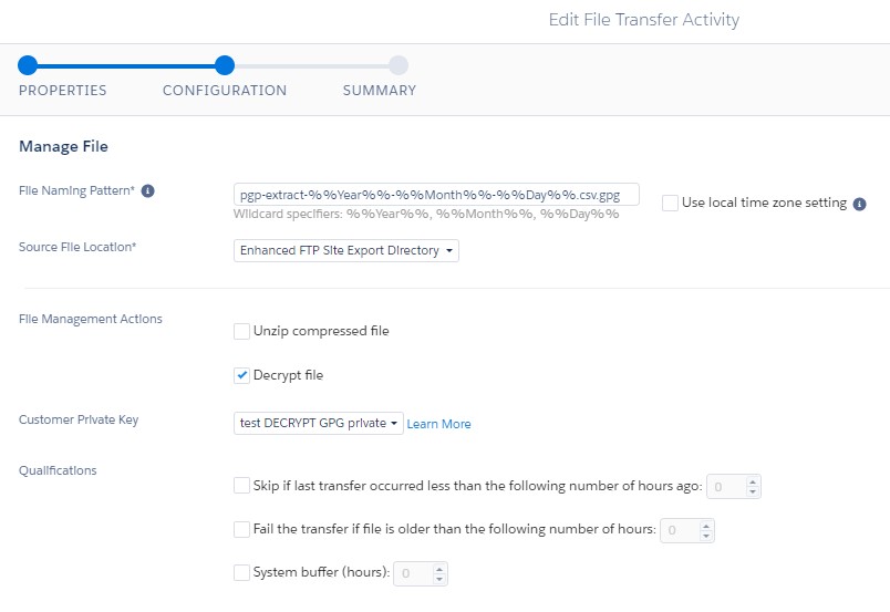 Decrypt via FileTransfer
