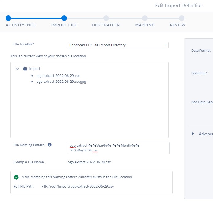 Import File for decrypted CSV