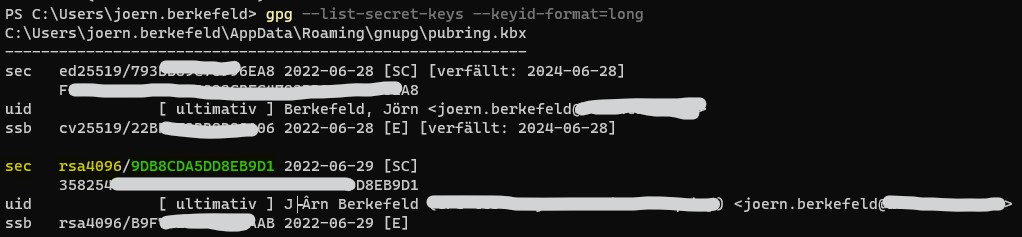 get the secret key id